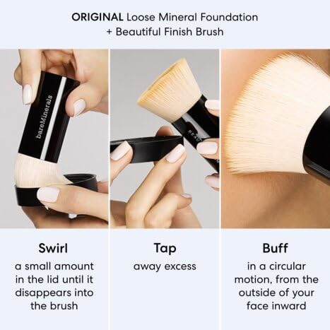 bareMinerals Original Loose Powder Foundation SPF 15 - Lightweight Mineral Makeup with Buildable Coverage | Talc-Free & Vegan | Perfect for Daily Wear & Sensitive Skin