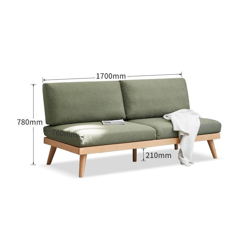 Premium Beech Solid Wood Upholstered Sofa - Comfortable & Durable Living Room Furniture for Relaxing & Entertaining