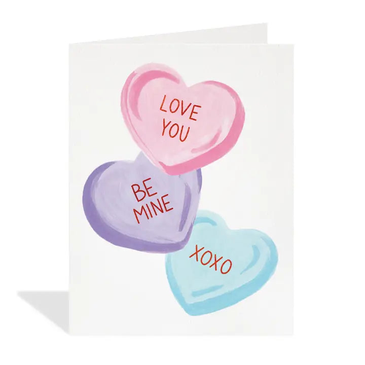Sweet Candy Hearts Valentine's Day Cards - Bulk Pack of 50 for Classroom Exchange, Party Favors & Romantic Gifts - Perfect for Valentine's Day, Anniversaries & Love Notes