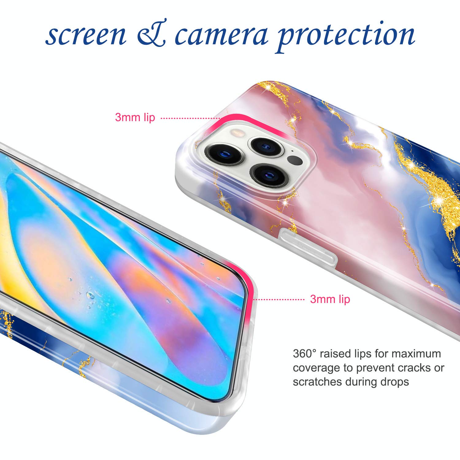 **JIAXIUFEN Sparkle Glitter iPhone 12 Pro Max Case (6.7