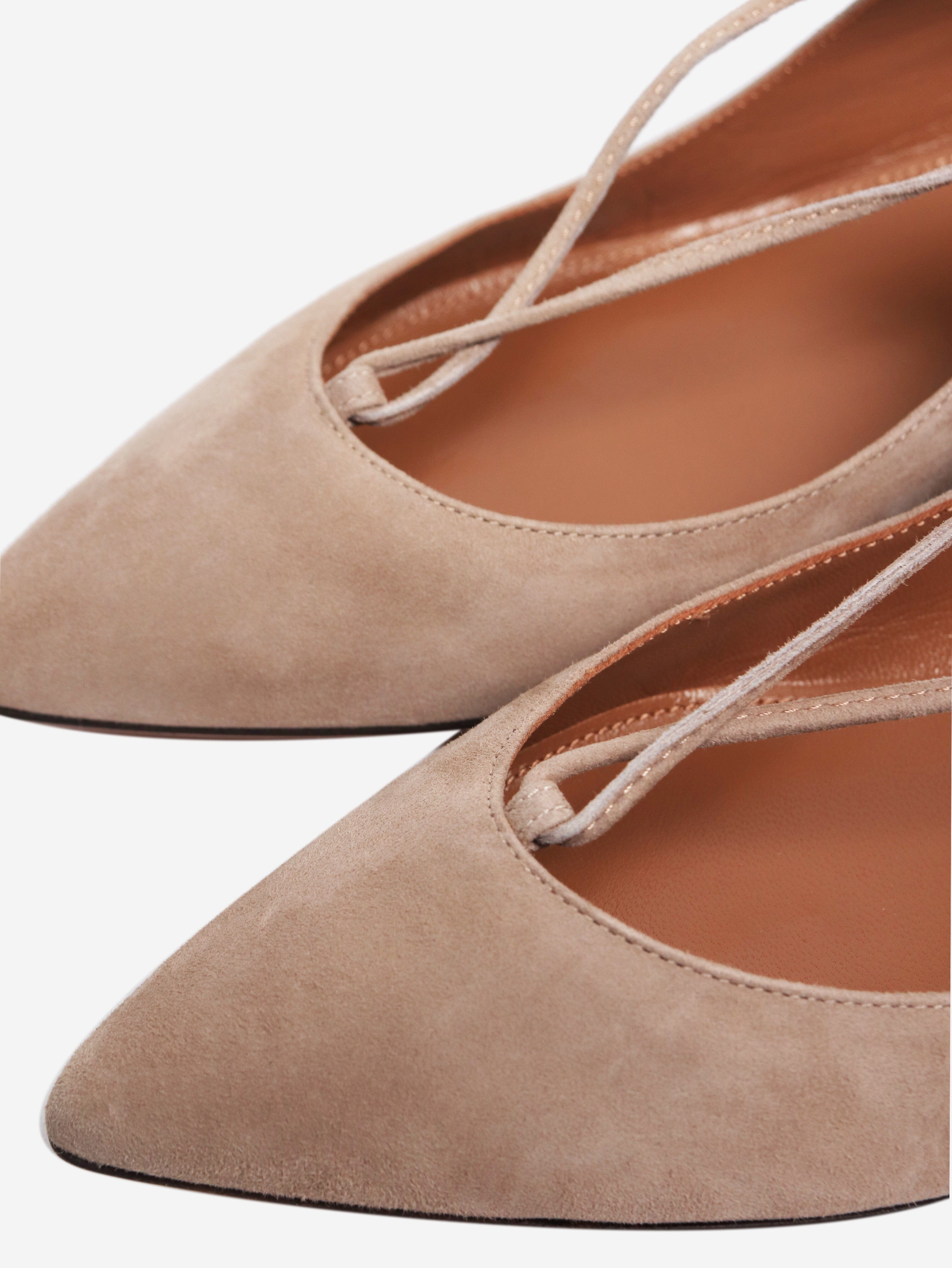 Blush Suede Christy Flats - Women's Comfortable Loafers Size EU 37 (US 7) for Casual Wear & Office Outfits