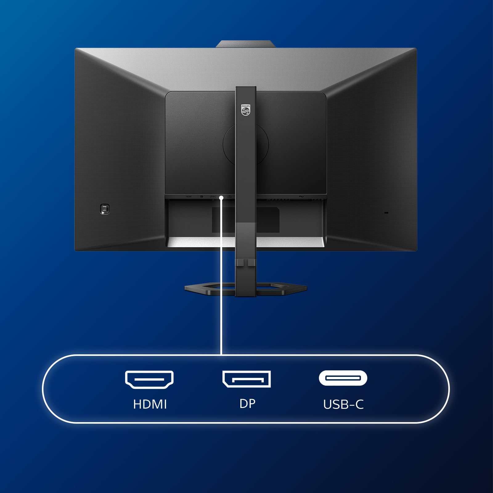 Philips 27E1N5600HE 27-inch QHD USB-C Monitor with Webcam, Height Adjustable Stand & Built-in Speakers (2560x1440, 75Hz, HDMI, DisplayPort, USB Hub) - Perfect for Home Office, Gaming & Video Conferencing