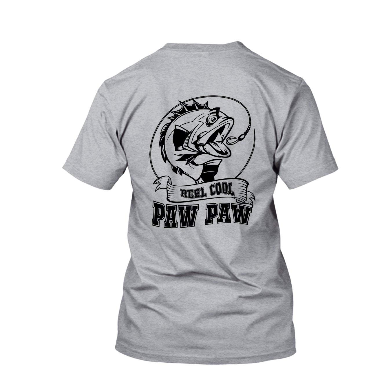 Black Reel Cool Pawpaw Fishing T-Shirts - Breathable Short Sleeve Shirts for Men - Perfect for Fishing, Outdoor Adventures & Casual Wear