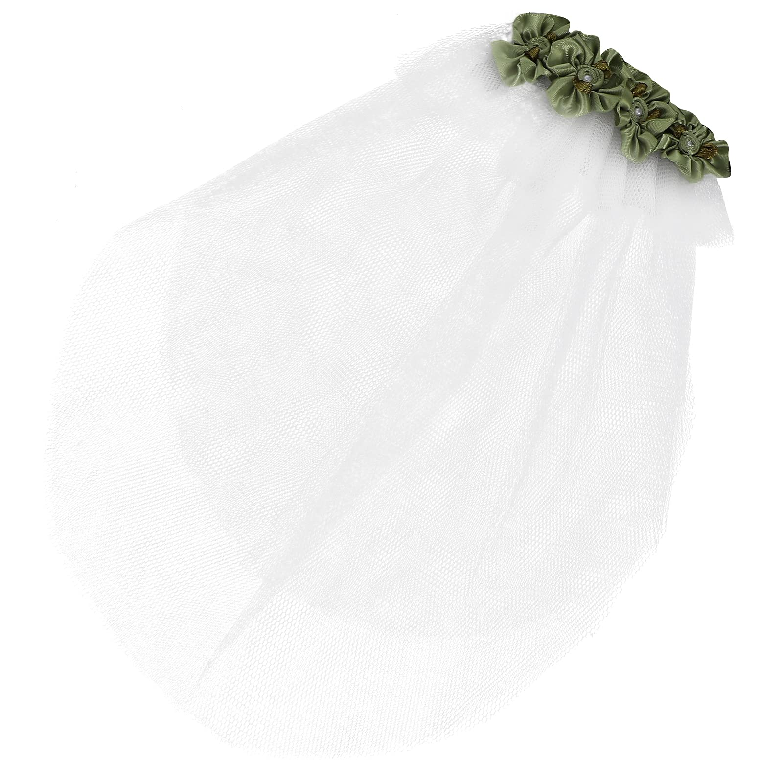 Dog Wedding Veil Bride Costume - Elegant Puppy Hairpin Headdress & Dog Hair Accessories for Pet Weddings, Photo Shoots & Special Occasions