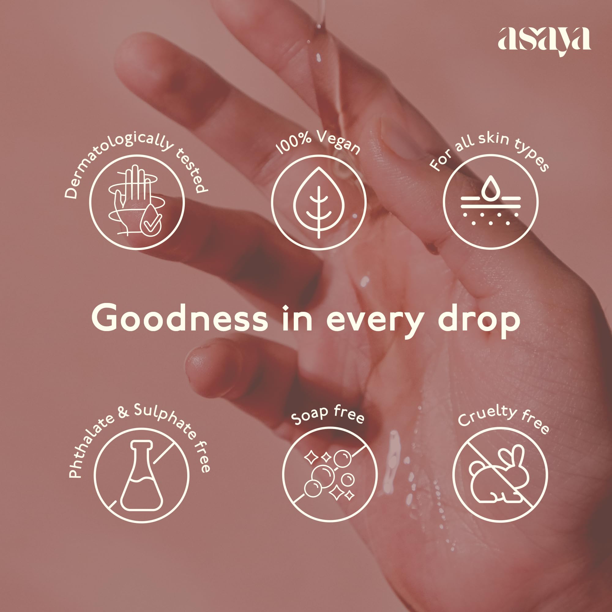 Asaya Deep Moisture Bath & Shower Oil (100ml) - Hydrating Oil-Based Body Wash with Almond, Jojoba & Argan Oils - Vitamin E Enriched, Soap-Free Cleanser for All Skin Types - Phthalate & Sulfate Free - Perfect for Dry Skin Care & Spa-Like Relaxation at Home
