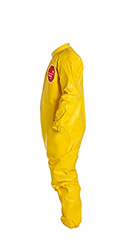 DuPont Tychem 2000 Chemical Resistant Disposable Coverall - Elastic Cuffs & Serged Seams - Yellow XL (12-Pack) | Hazardous Material Protection for Industrial, Laboratory & Emergency Response Workers
