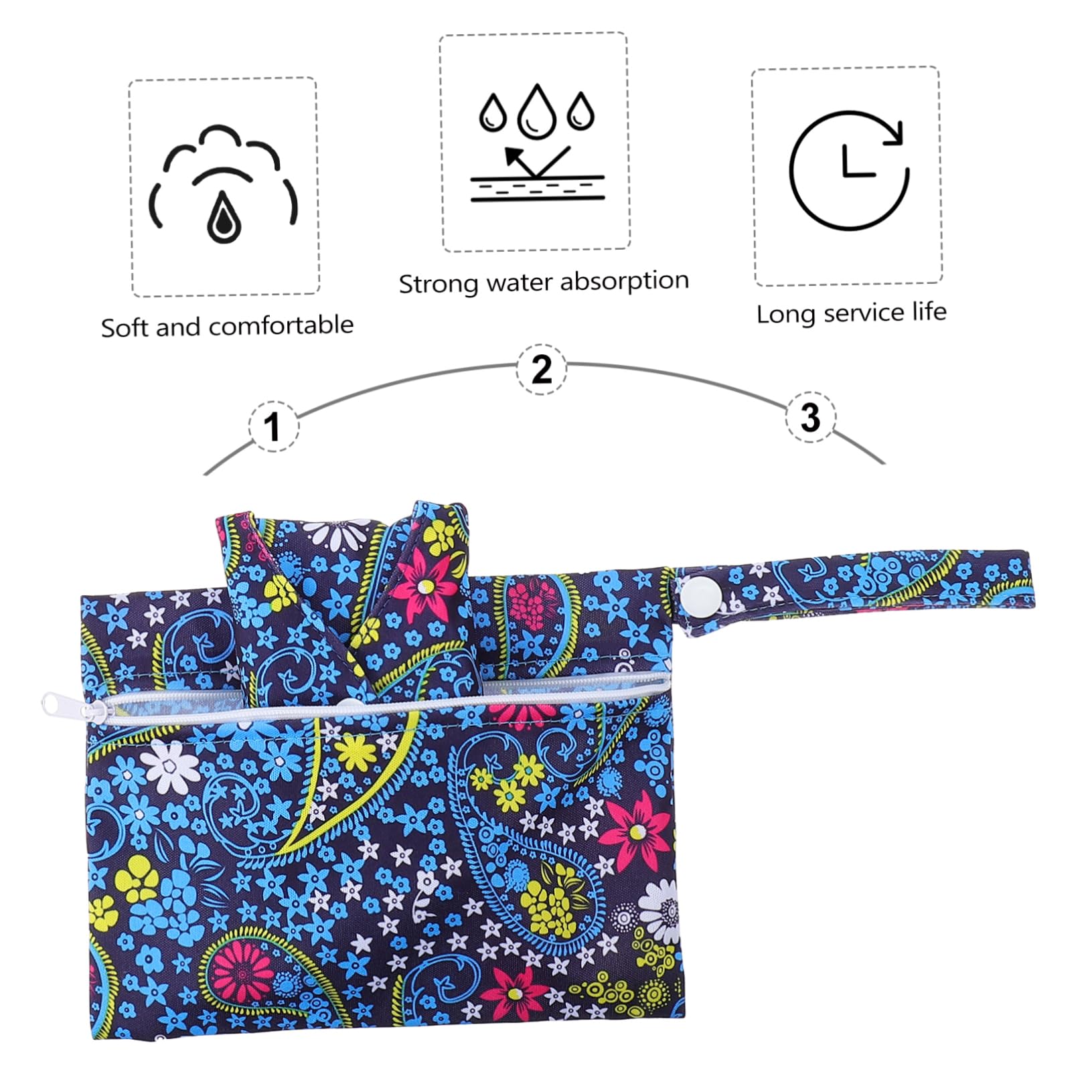 GLEAVI 12 Pack Washable Reusable Sanitary Pads for Women - Bamboo Charcoal Panty Liners, Menstrual Pads & Postpartum Mother Pads | Eco-Friendly, Leak-Proof & Odor-Control | Perfect for Daily Use, Period Protection & Postpartum Care