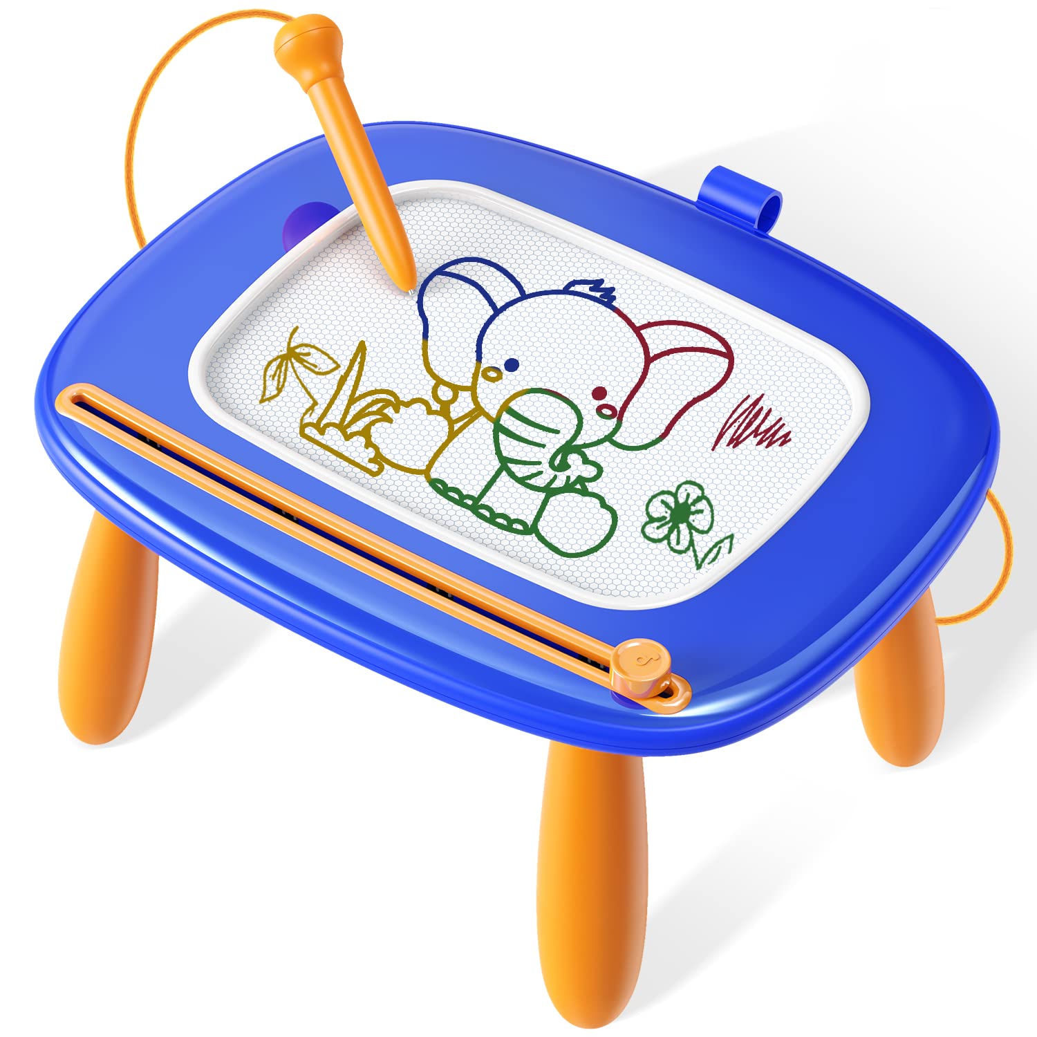 Magnetic Drawing Board for Toddlers Ages 1-3 | Educational Doodle Board Pad | Learning Toys for 1 2 3 Year Old Boys & Girls | Perfect Birthday Gift for 18 Months to 3 Year Old Kids | Dark Blue | Ideal for Home, Travel & Preschool Learning Activities