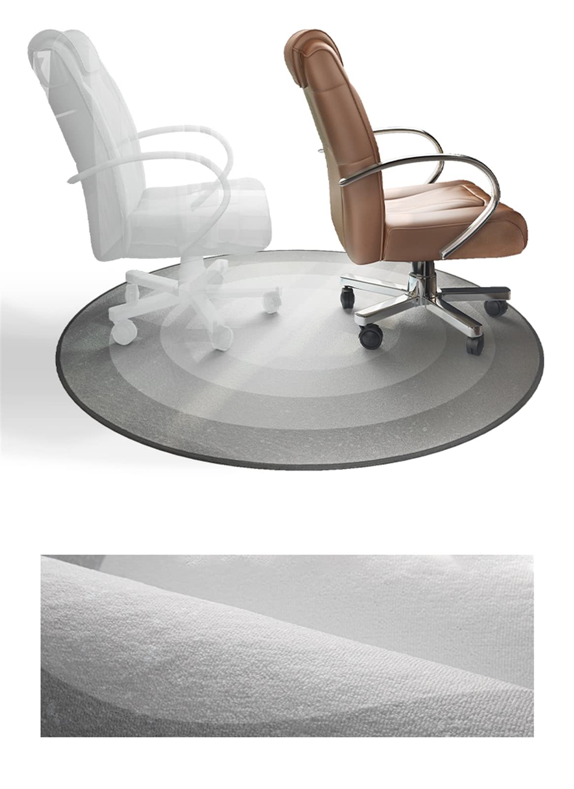 Round Office Chair Mat for Hardwood Floors - 24