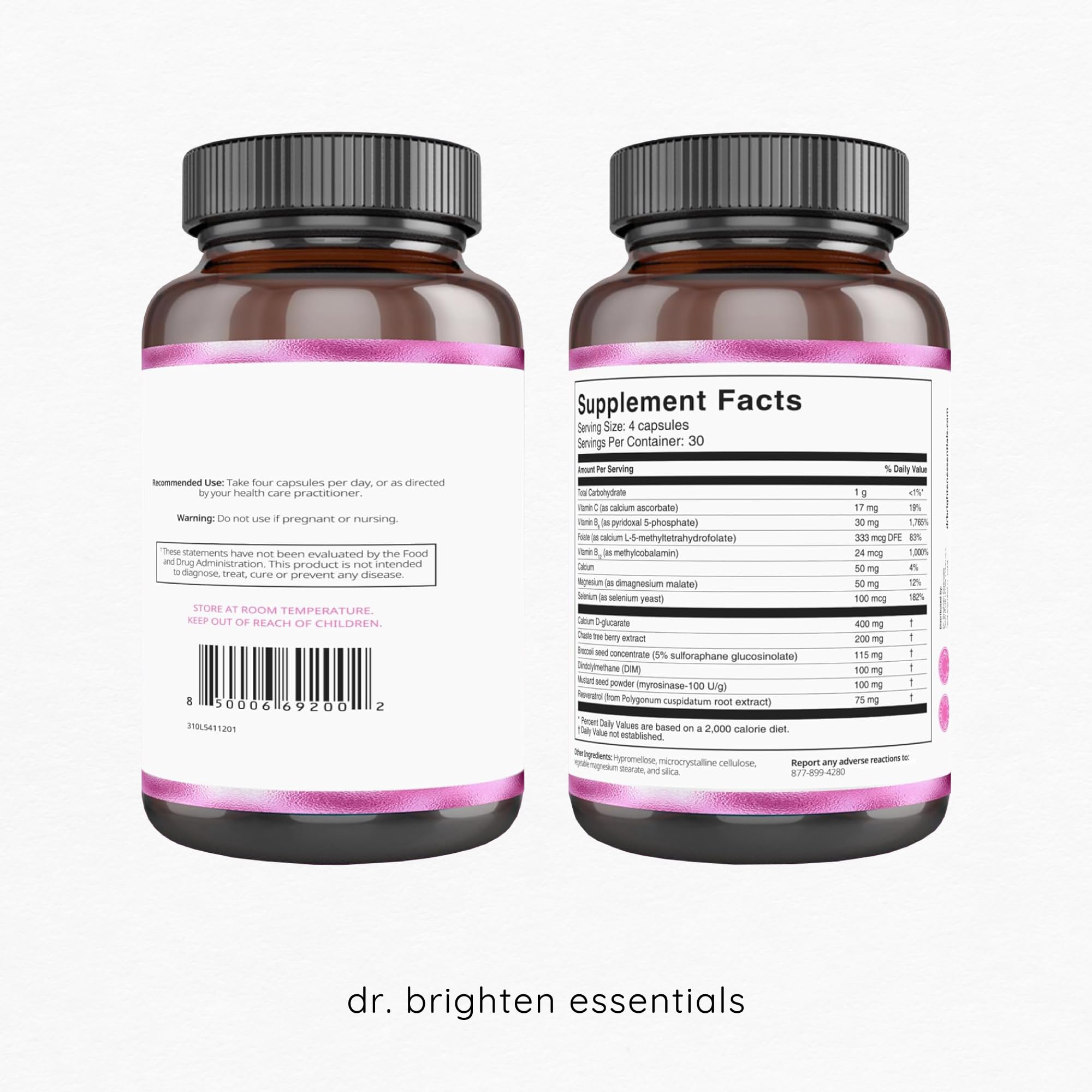 Dr. Brighten Balance - Hormone Balance Supplement for Women with Chasteberry & DIM - Supports Hormonal Acne Relief, Menstrual Cycle Regulation & PMS Symptoms - Vegan, Non-GMO Formula - Perfect for Daily Wellness & Natural Hormone Support