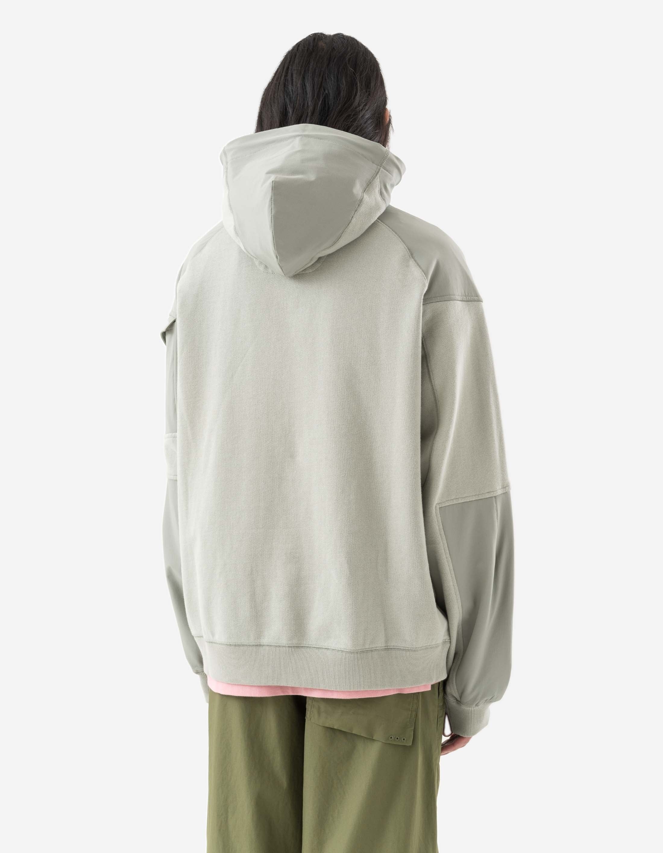 6044 Organic Cotton Articulated Hoody for Men & Women - Eco-Friendly Sage Green Pullover Hoodie for Outdoor Activities & Casual Wear