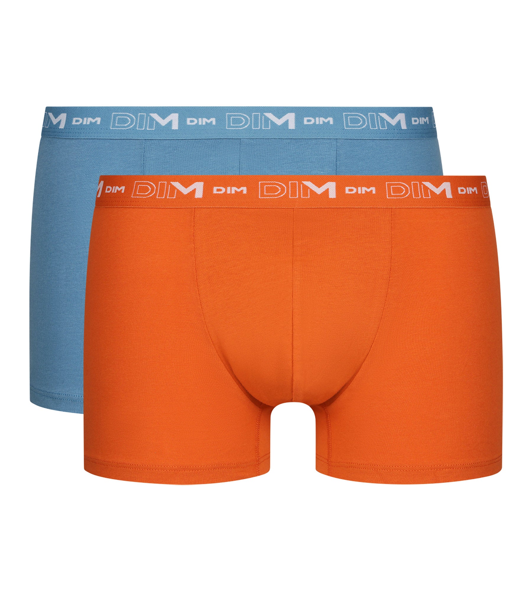 2 Pack Men's Graphic Print Boxer Briefs - Blue & Orange Stretch Cotton Underwear with Comfortable Waistband | Perfect for Daily Wear, Gym & Travel