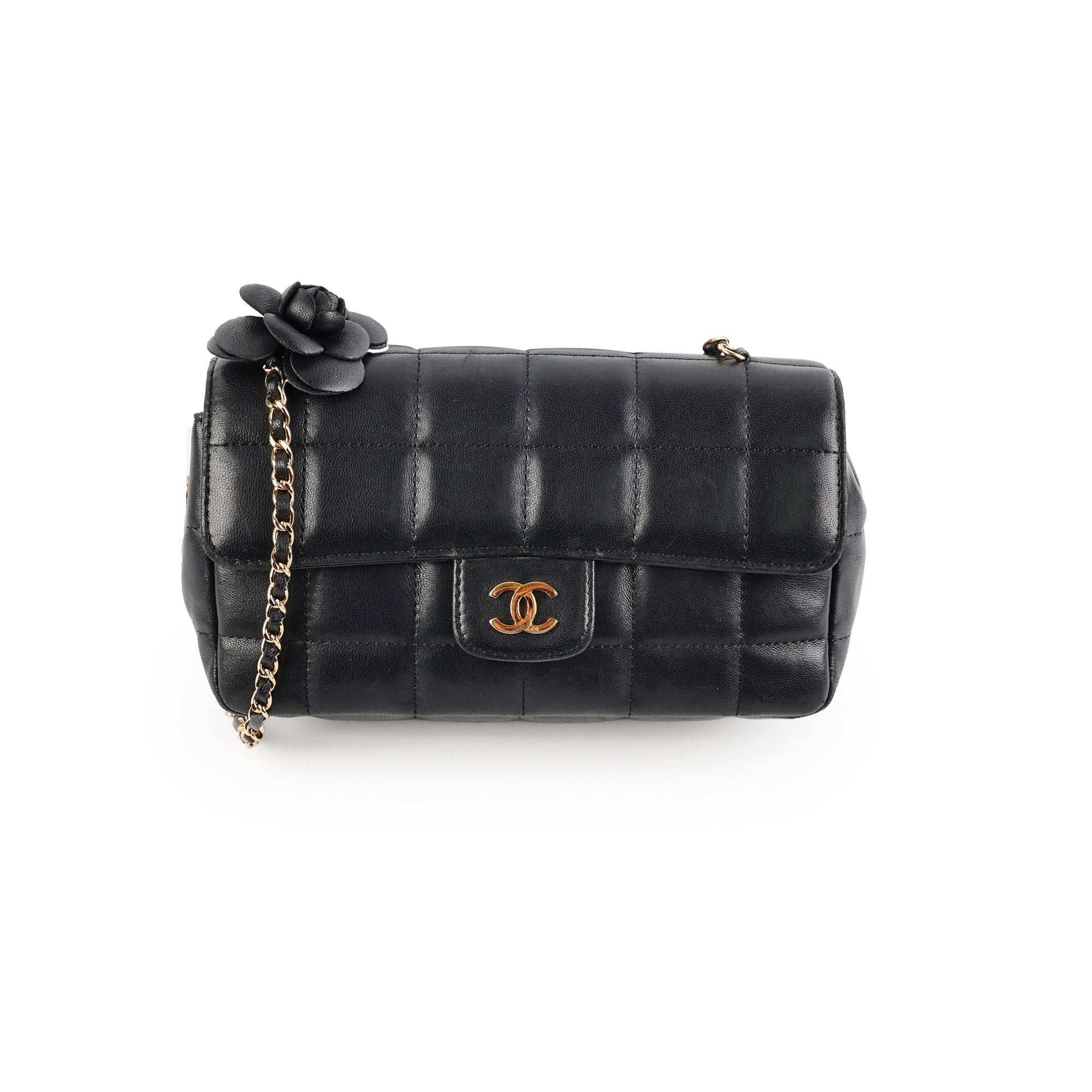 Chanel Seasonal Camellia Lambskin Mini Bag Black - Luxury Crossbody Purse for Women, Perfect for Date Night & Evening Events