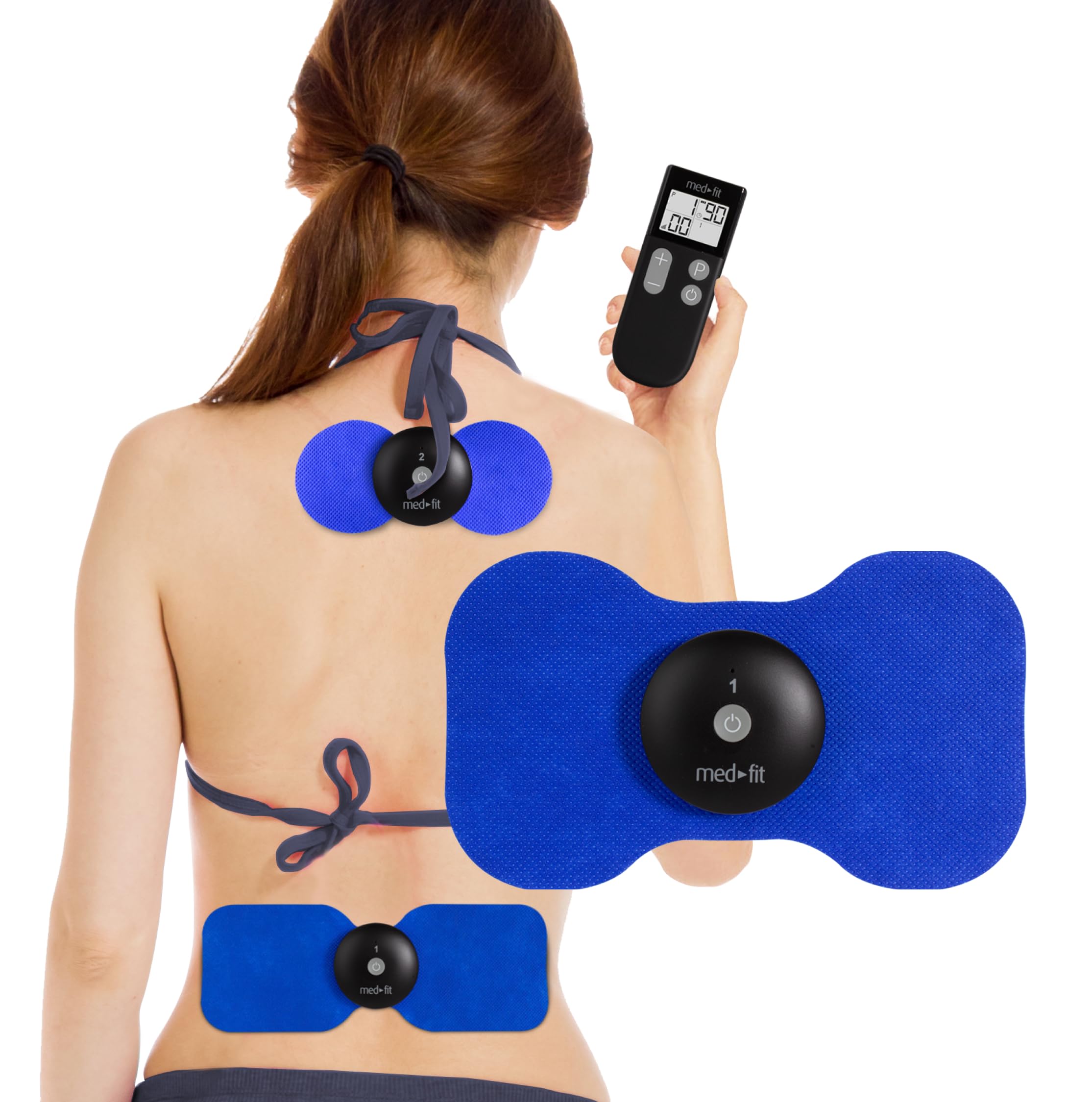 Rechargeable Wireless TENS Unit with Dual Channel & Remote Control - Portable Muscle Stimulator for Back, Neck, Shoulder, Sciatica & Joint Pain Relief - Perfect for Home, Office & Travel Use