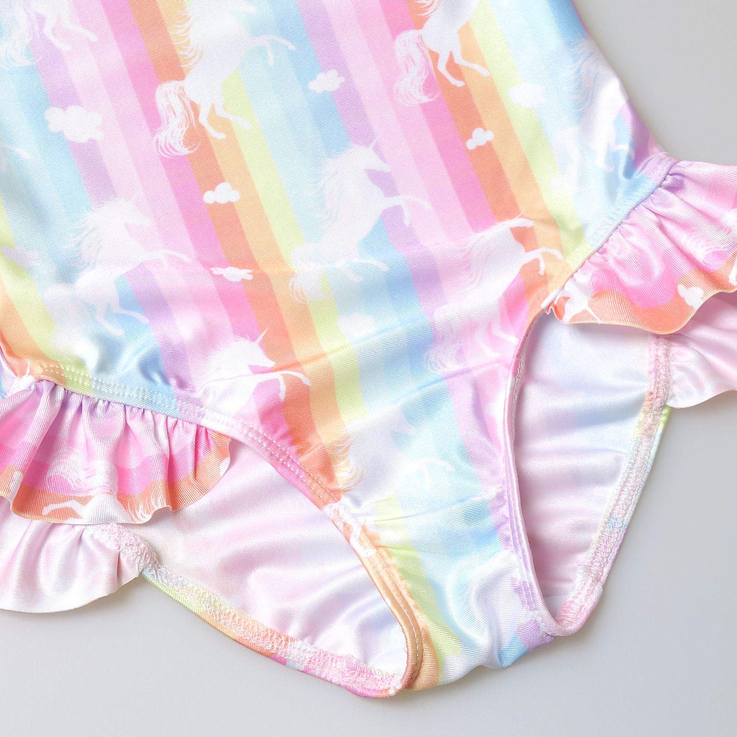 QPANCY Girls Unicorn One Piece Swimsuits - Toddler Kids Bathing Suit for Pool, Beach & Summer Water Play