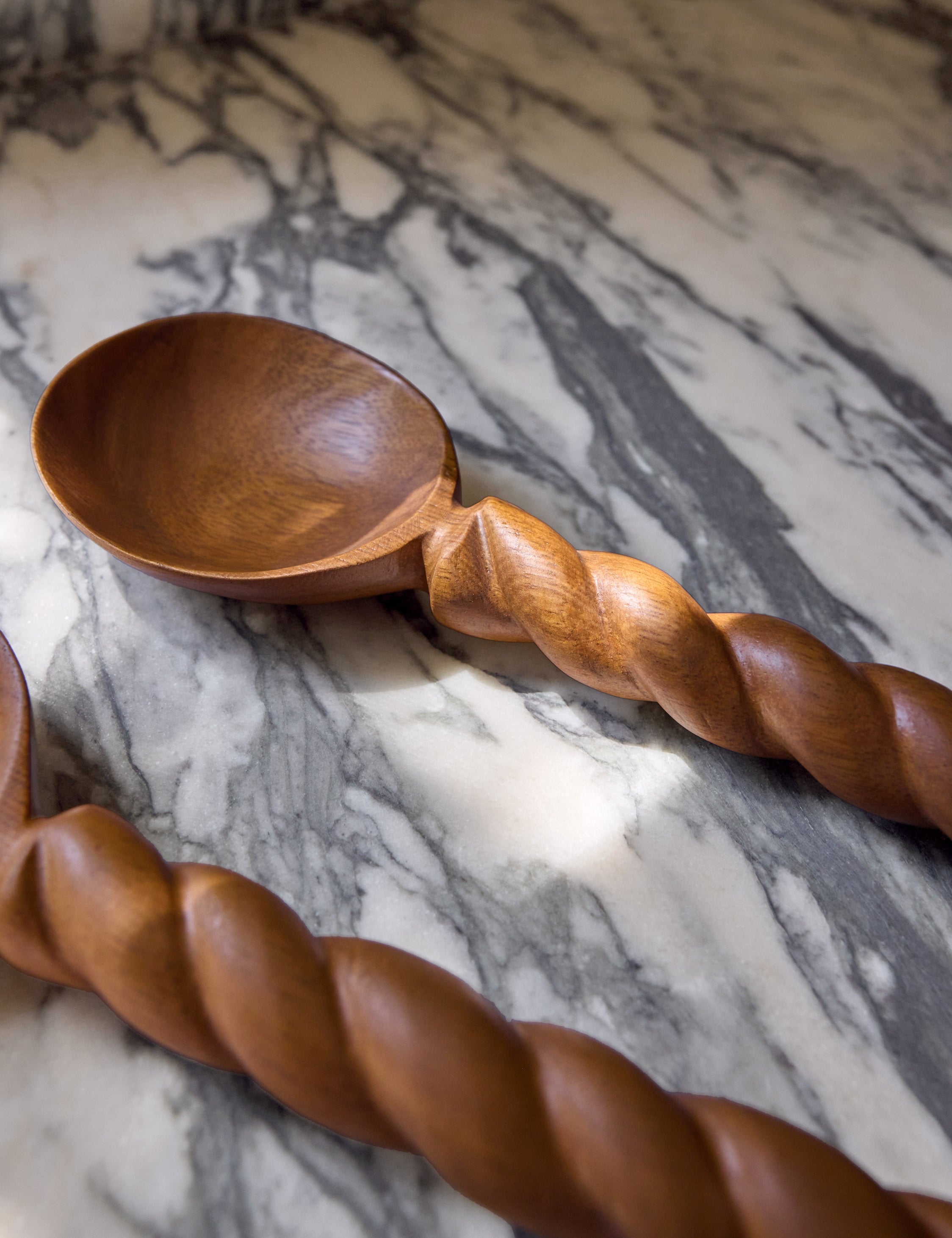 Sarah Sherman Samuel Braided Wood Serving Set - Elegant Handcrafted Wooden Utensils for Cheese, Charcuterie & Entertaining - Perfect for Dinner Parties, Picnics & Hosting Gifts