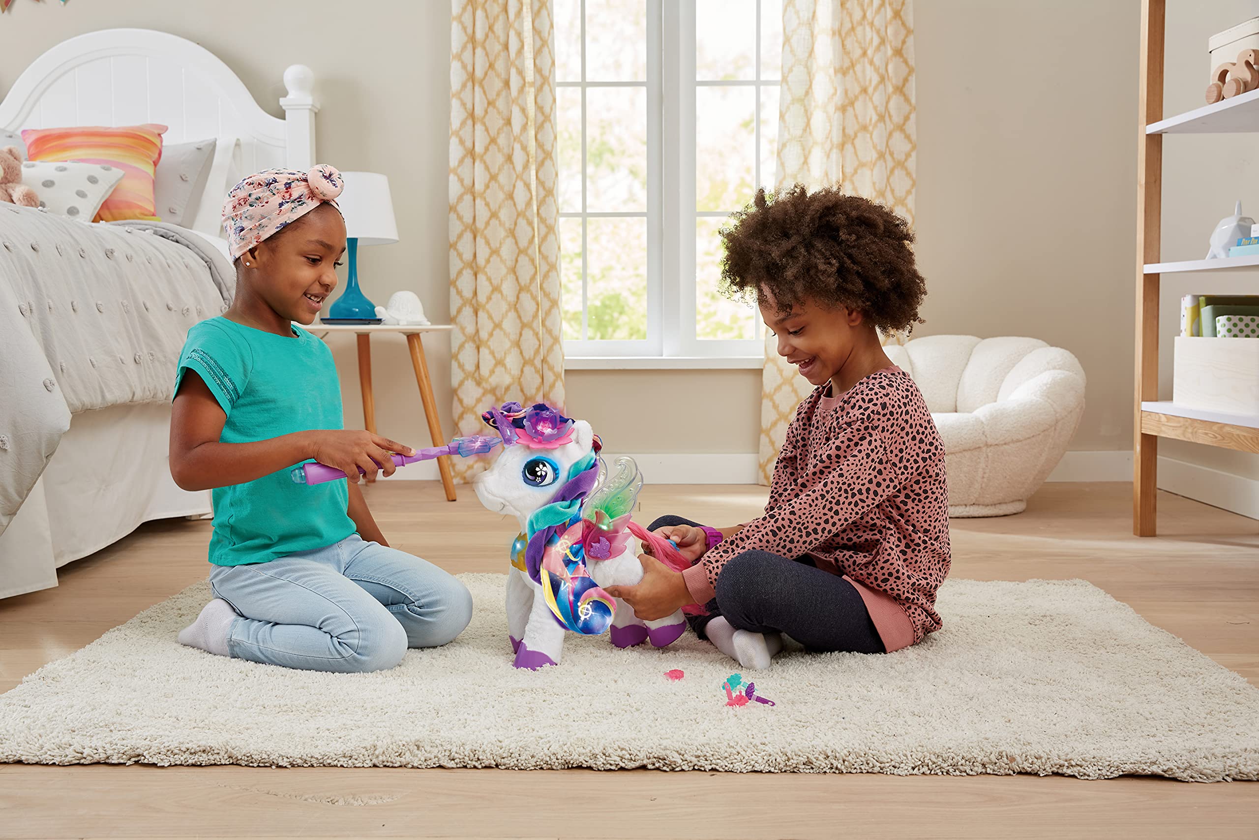 VTech Myla the Blush and Bloom Unicorn Toy - Interactive Soft Plush with Music, Sounds & Sing-Along Songs | Sensory Learning Toy for Kids Ages 5+ | Perfect for Playtime, Bedtime & Early Childhood Development (English Version)
