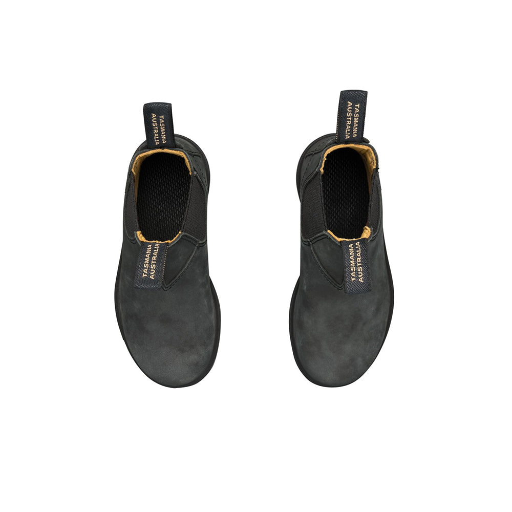 Blundstone Rustic Black Kids' Boots - Waterproof & Comfortable Chelsea Boots for Boys & Girls - Perfect for School, Outdoor Play & Winter Adventures
