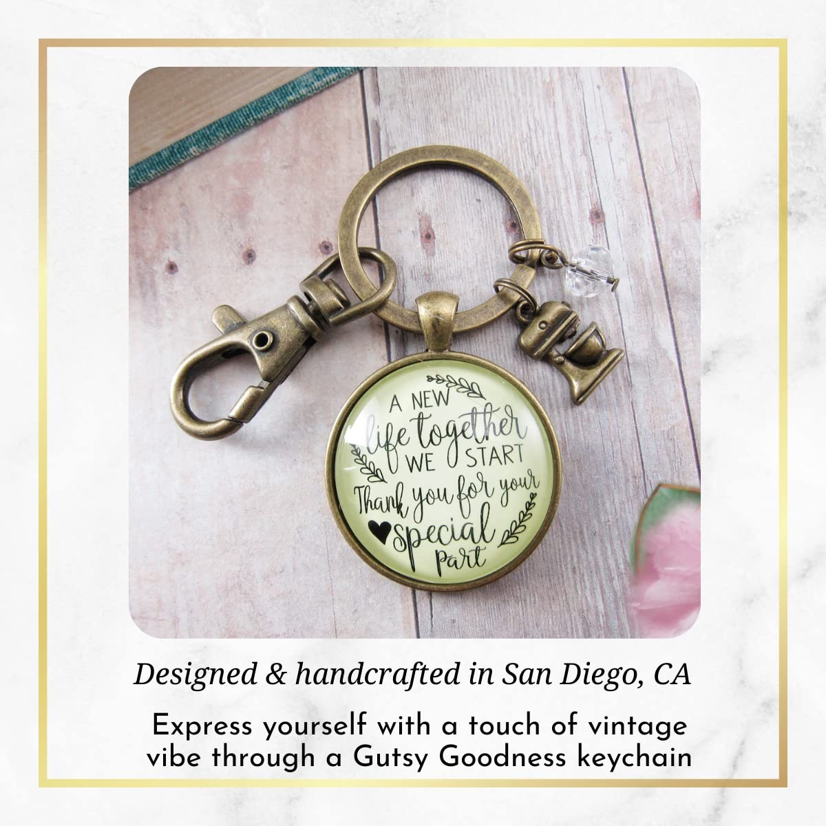 Wedding Cake Baker Gift Keychain - Elegant Jewelry Charm for Bakers & Cake Makers - Perfect Thank You Gift for Wedding Cake Artists & Pastry Chefs (Great for Bridal Showers, Baking Gifts & Cake Decorator Appreciation)