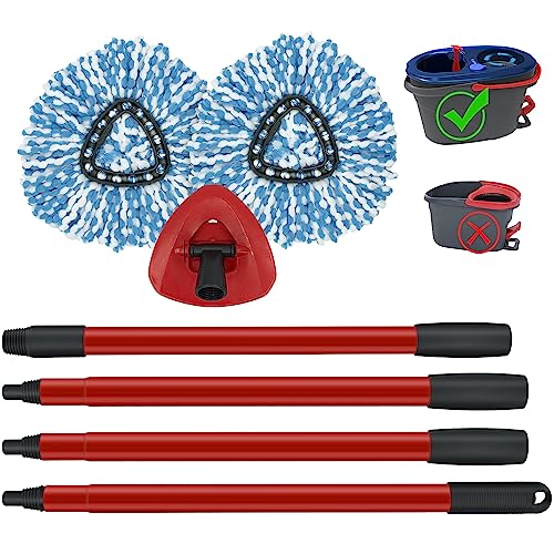 1 Sets Mop Handle + 2 Blue Heads + 1 Base