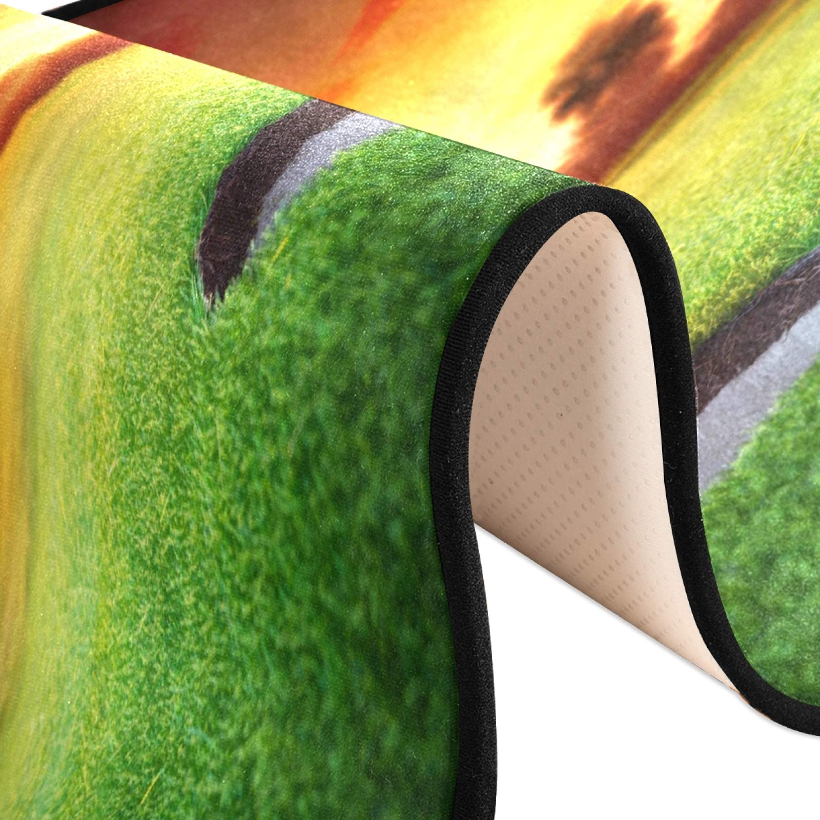 Non-Slip 2'x6' Golf Ball Sunset Hole Area Rug - Long Runner Carpet for Hallway, Living Room, Bedroom, Bathroom & Entryway | Indoor Home Decor for Sports Enthusiasts & Golf-Themed Spaces