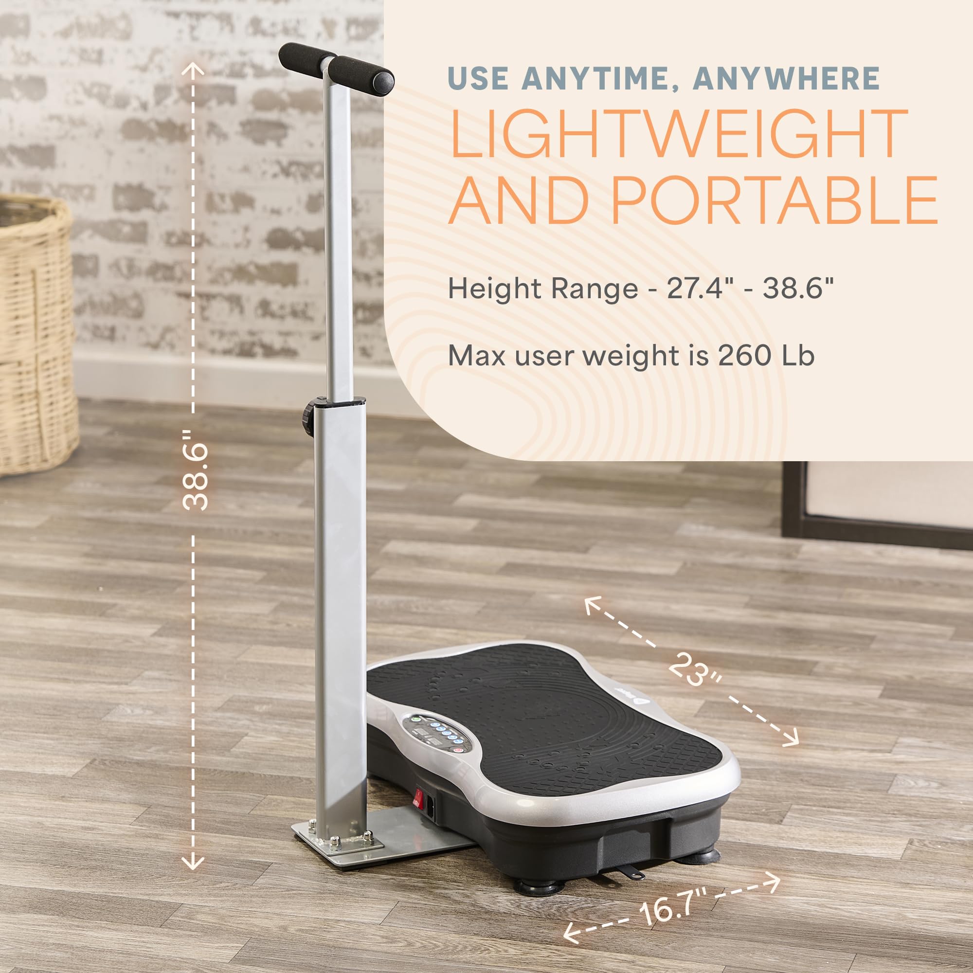 Lifepro Vibration Plate Exercise Machine with Magnetic Therapy - Full Body Workout Platform for Weight Loss, Muscle Toning & Recovery - Portable Vibration Trainer for Home Gym, Lymphatic Drainage & Fitness Enthusiasts - Perfect for Beginners, Seniors & Physical Therapy