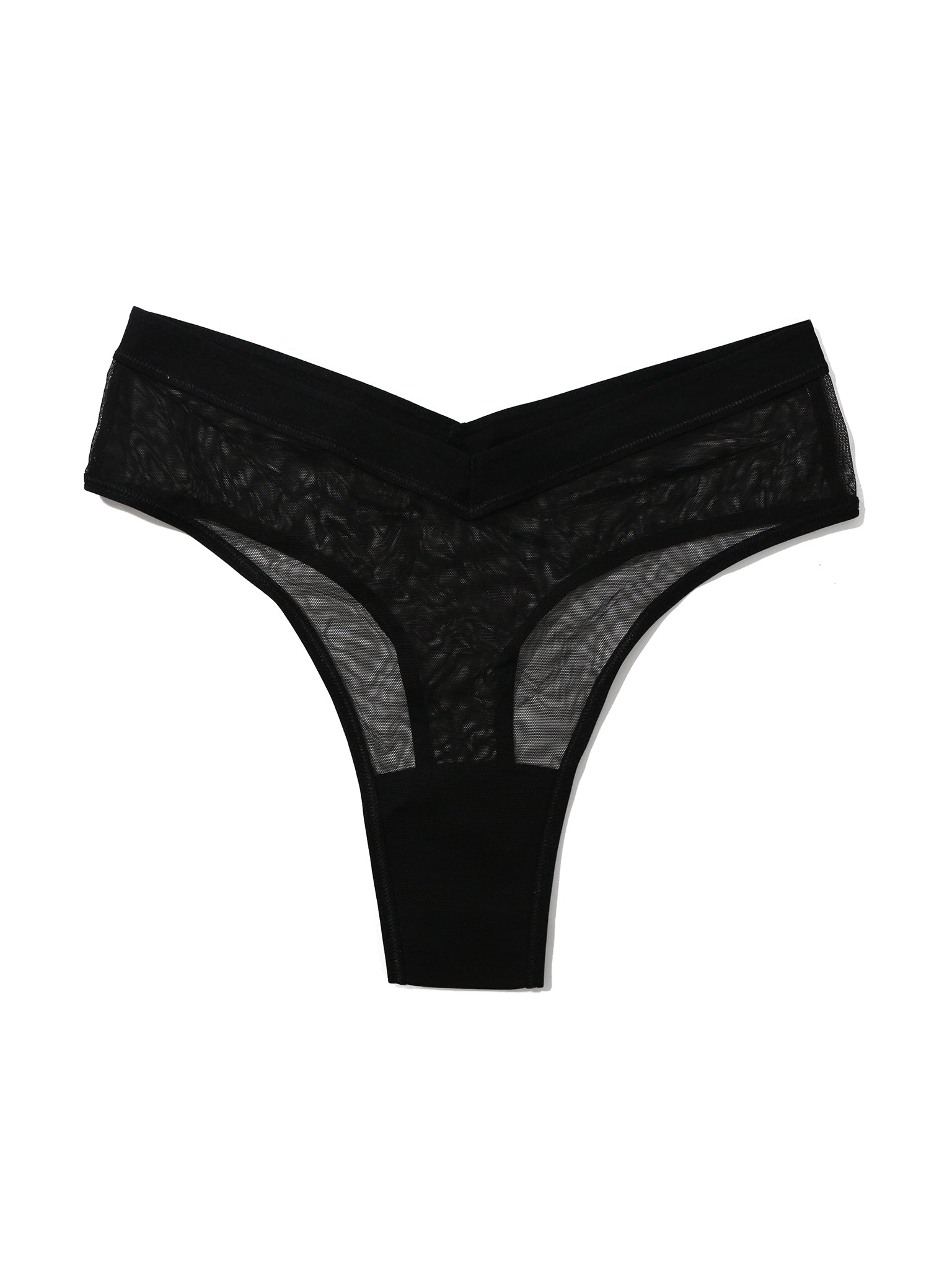High Waist Mesh Thong Panties for Women - Sexy Lingerie for Date Night & Special Occasions