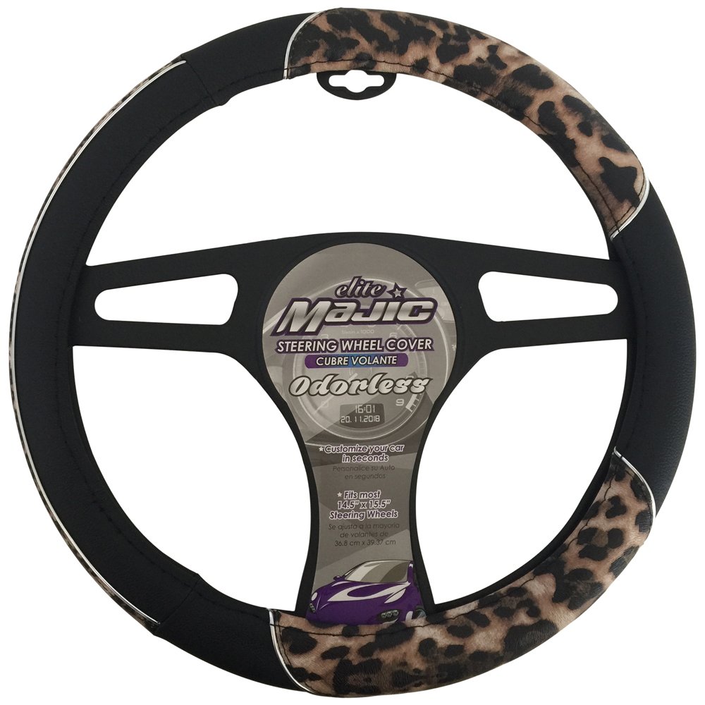 Premium Universal Steering Wheel Cover - Non-Slip Grip, All-Weather Comfort (Tiger Print Design) - Perfect for Cars, Trucks & SUVs in Hot Summers or Cold Winters