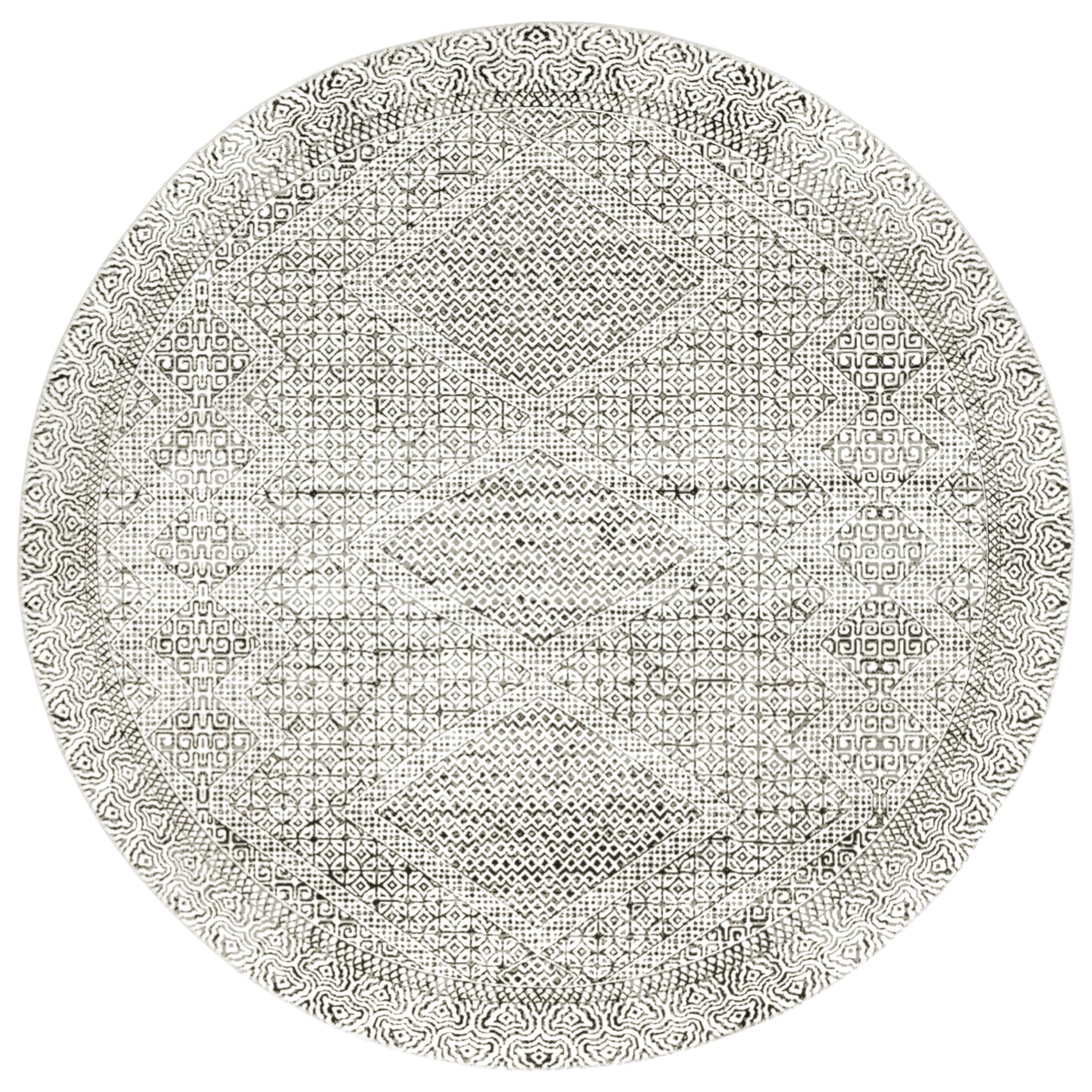 nuLOOM 6' Round Washable Area Rug - Stain Resistant, Non-Slip Backing, Low Profile - Perfect for Living Room, Bedroom & Dining Room - Hart Grey | Soft & Durable Floor Covering for Home Decor