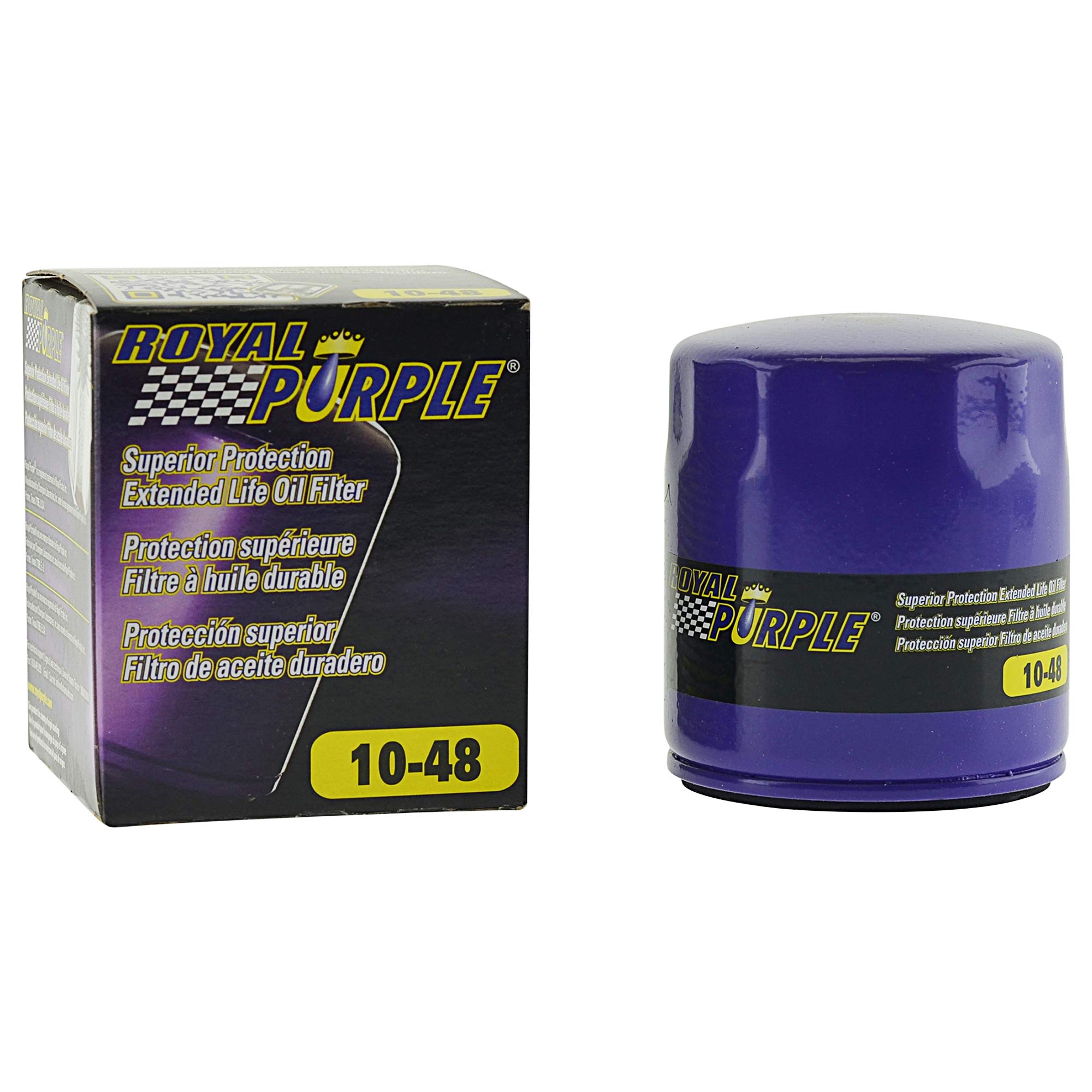 Royal Purple HMX® 5W-30 Full Synthetic High Mileage Motor Oil - 7 Quart Bottle with Extended Life Premium Oil Filter (10-48) - Perfect for Older Vehicles & High-Mileage Engine Protection