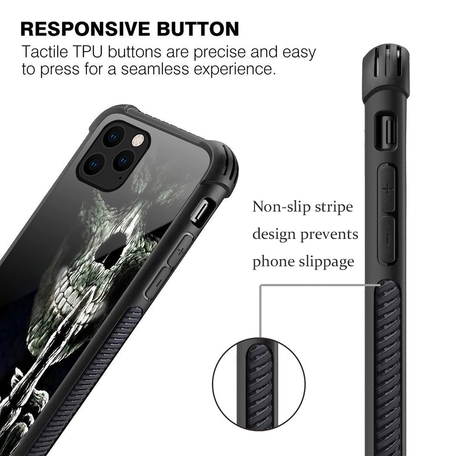 Shockproof Anti-Scratch Hard PC Case for iPhone 13 Mini with Skull & Middle Finger Design - Stylish Protective Cover for Everyday Use, Travel & Outdoor Activities