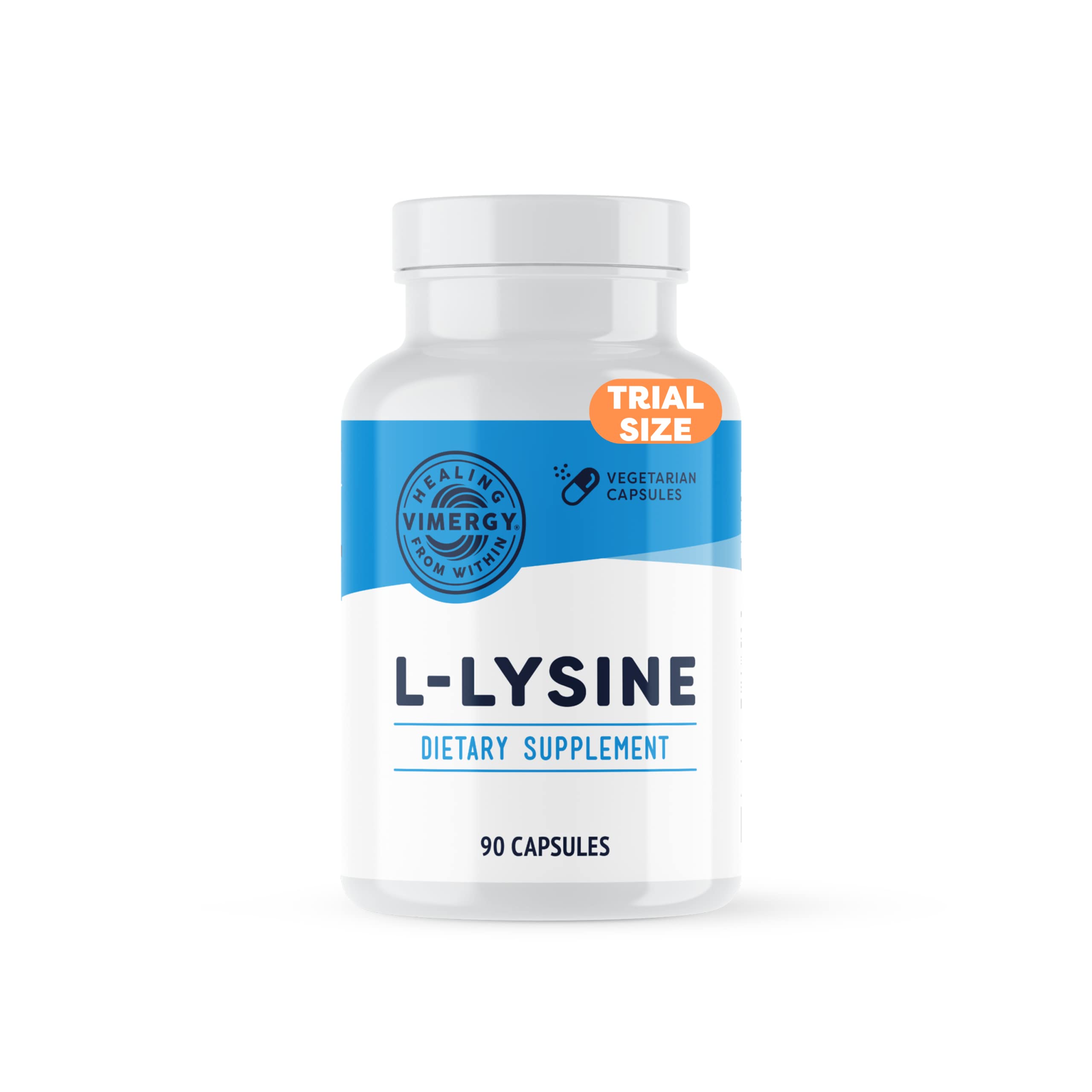 Vimergy L-Lysine 90 Capsules - Vegan Non-GMO Gluten-Free Supplement for Healthy Skin, Hair, Nails & Joint Support - Metabolism Booster - Perfect for Daily Wellness & Immune System Maintenance