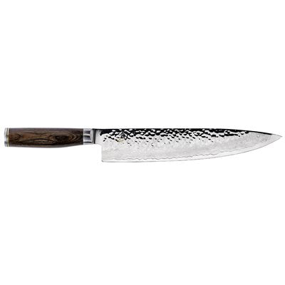 Shun Premier 10-Inch Chef's Knife - Japanese Damascus Steel Kitchen Knife for Professional Chefs & Home Cooking - Perfect for Slicing, Dicing & Chopping Vegetables, Meat & Fish
