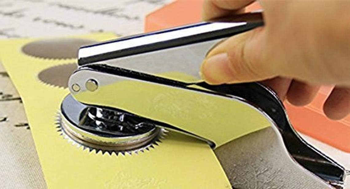 Christmas Monogram Embosser Stamp - Handheld Seal for Cards, Gifts & Envelopes