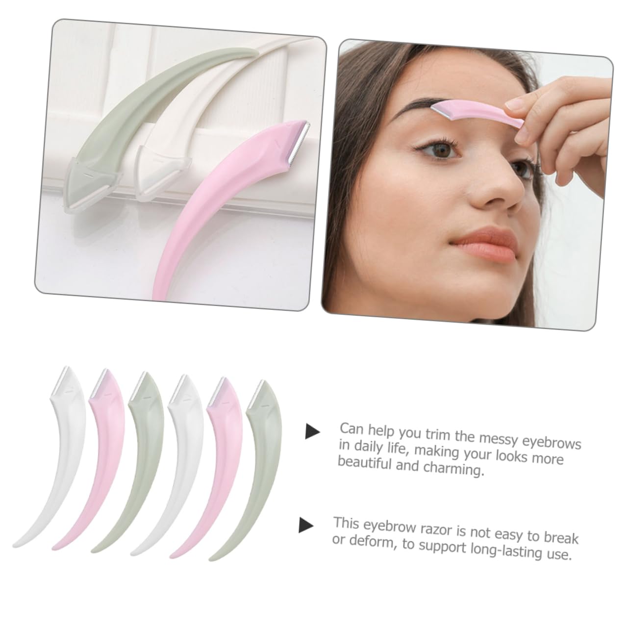6pcs Women's Facial Razors - Eyebrow & Face Shaver Kit - Smooth & Precise Beauty Tools for Eyebrow Shaping, Peach Fuzz Removal & Dermaplaning at Home