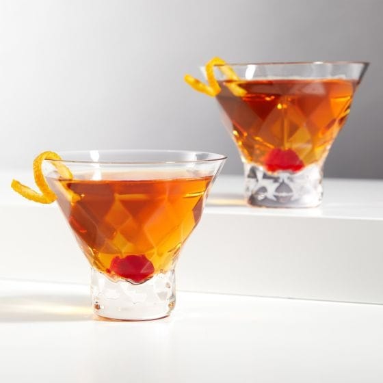 Viski Premium Gem Crystal Martini Glasses Set - Elegant Cocktail Glasses for Martini, Cosmopolitan & Margarita - Perfect for Home Bars, Parties & Wedding Receptions