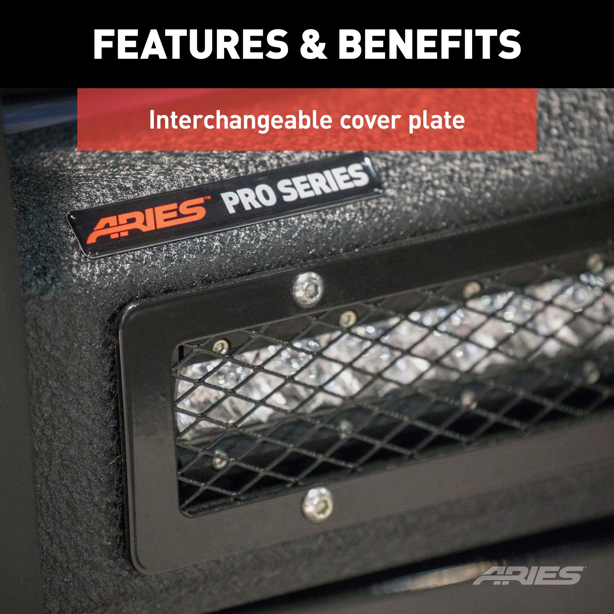 ARIES 2170024 Pro Series Black Steel Grille Guard with LED Light Bar for Chevrolet Silverado 1500 (2014-2023) | Heavy Duty Front Bumper Protection | Off-Road & Truck Accessories