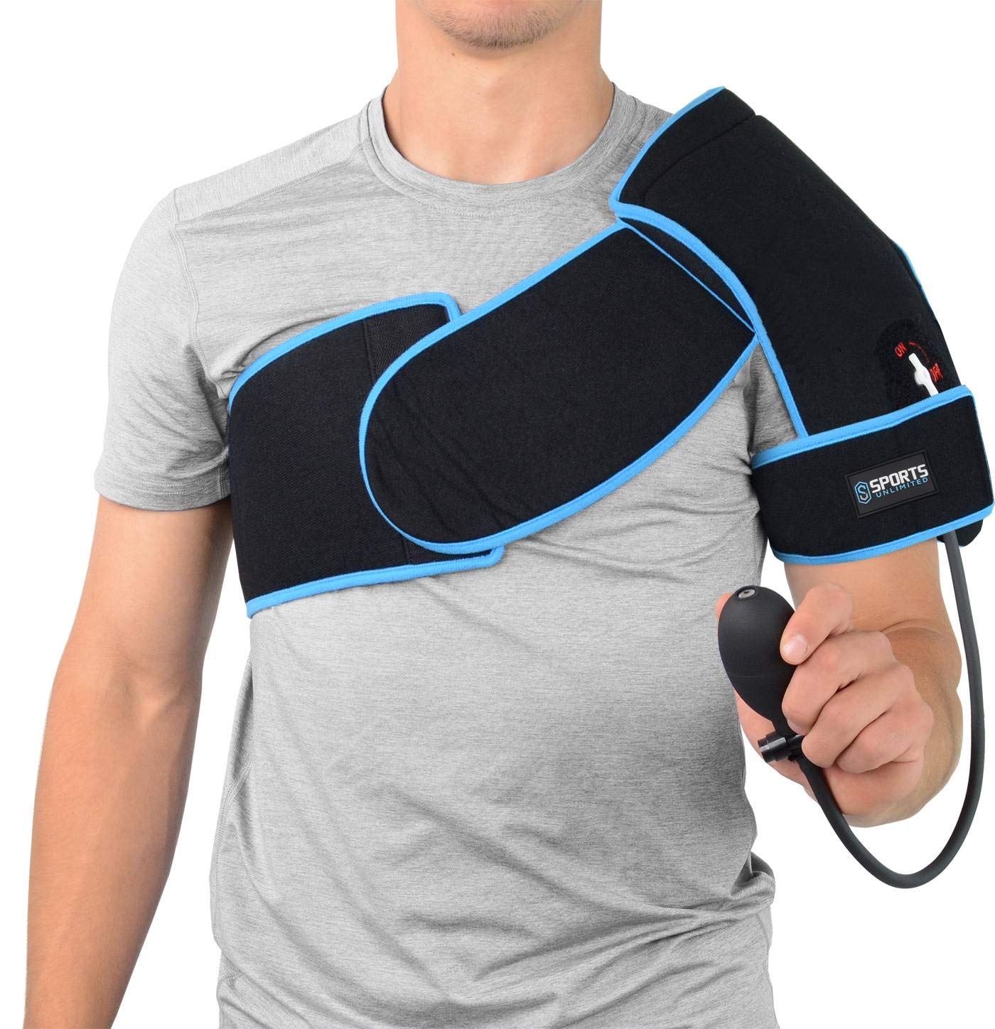 Cold Compression Shoulder Wrap for Pain Relief & Recovery - Adjustable Support for Sports Injuries, Arthritis & Post-Surgery - Ideal for Athletes, Gym & Physical Therapy