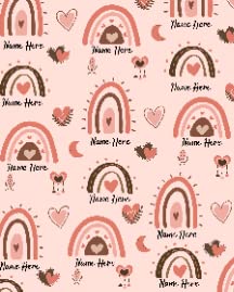 Pink Boho Rainbow Heart