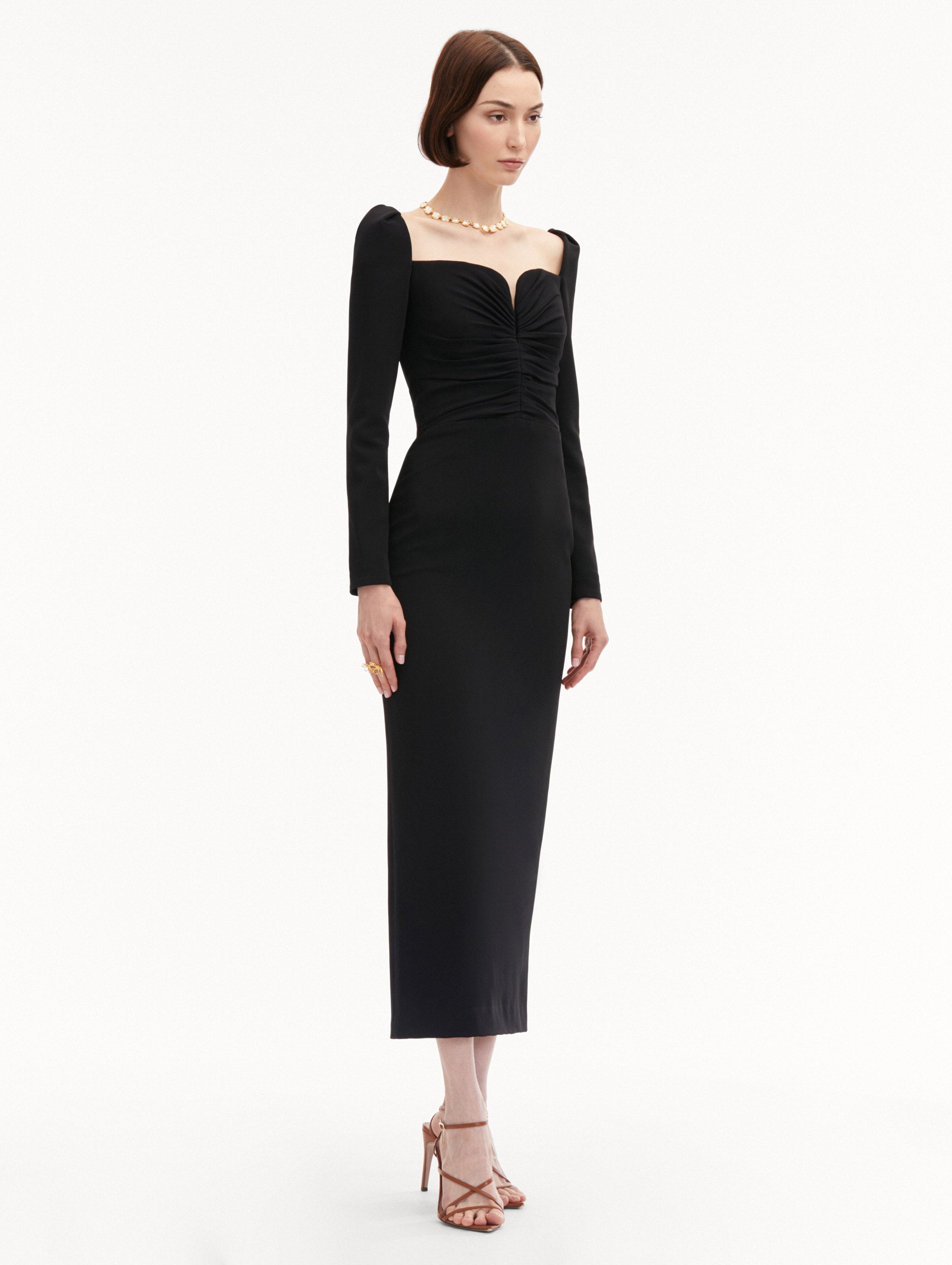 Elegant Plunging Sweetheart Neckline Cocktail Dress for Women - Perfect for Parties, Weddings & Date Nights