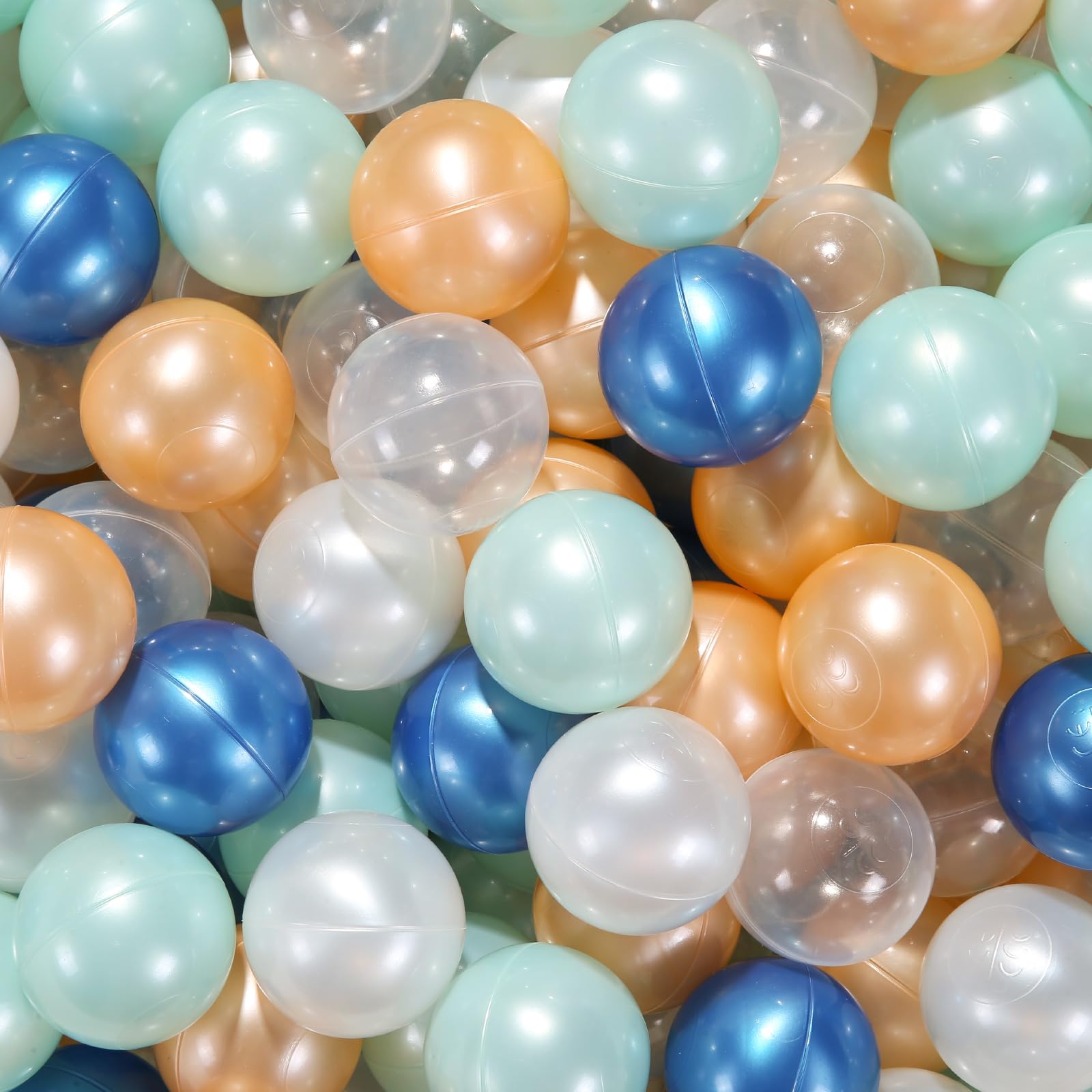 Premium BPA-Free Crush Proof Plastic Ball Pit Balls for Toddlers - 2.2 Inch Pack of 100 | Safe Play Tent & Pool Water Toys | Macaron Ocean Balls for Kids Party Decorations | Perfect for Indoor Playrooms, Backyard Pools & Birthday Celebrations