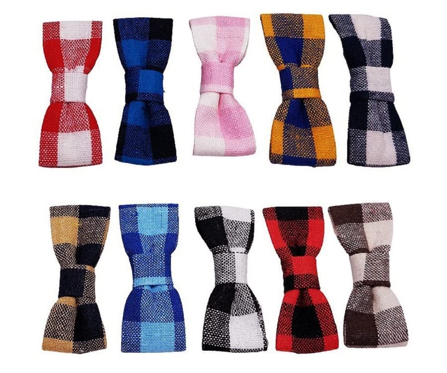 Trendy Mini Side Hair Clips for Girls - 10 Pack Bow Hair Barrettes & Hair Slides - Cute Hair Pins for Kids, School, Parties & Everyday Wear