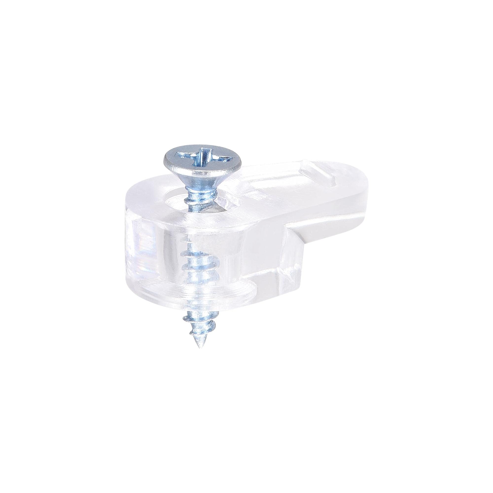 uxcell 20mmx11mm Glass Retainer Clips Kit with Screws - 50 Set for Cabinet Doors, Mirrors, Windows | Secure Glass Panels for Home & Office Use