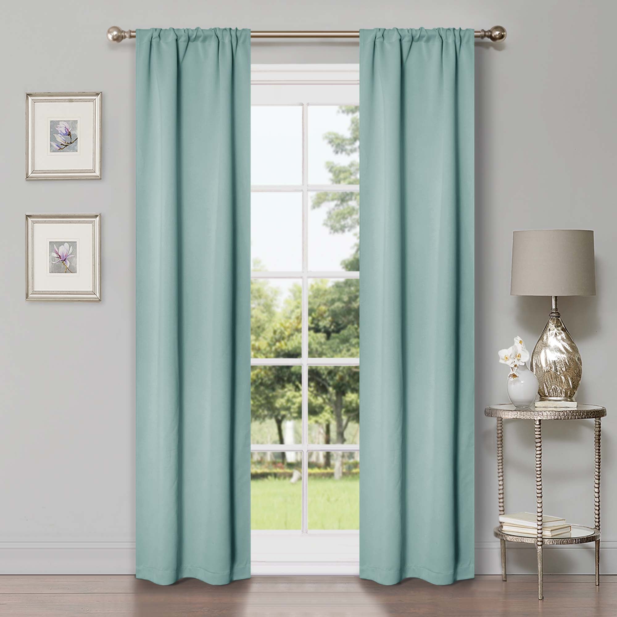 Machine Washable Blackout Curtains Set of 2 - Solid Color Room Darkening Window Drapes for Bedroom, Living Room & Nursery - Noise Reducing & Energy Efficient