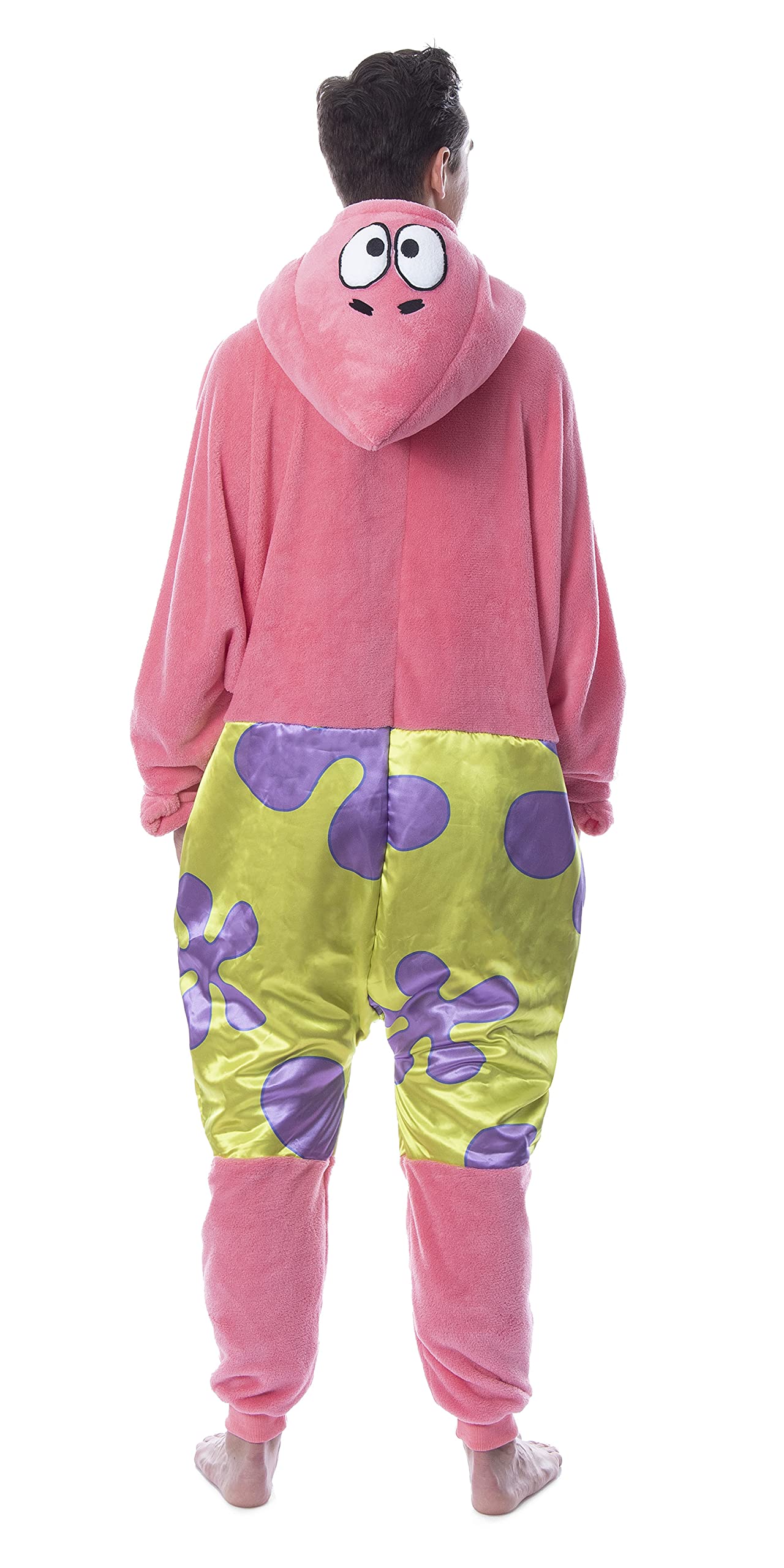 SpongeBob SquarePants Patrick Star Pajamas for Men - Nickelodeon Cartoon Character Sleepwear, One-Piece Union Suit for Lounge, Sleepovers & Cosplay