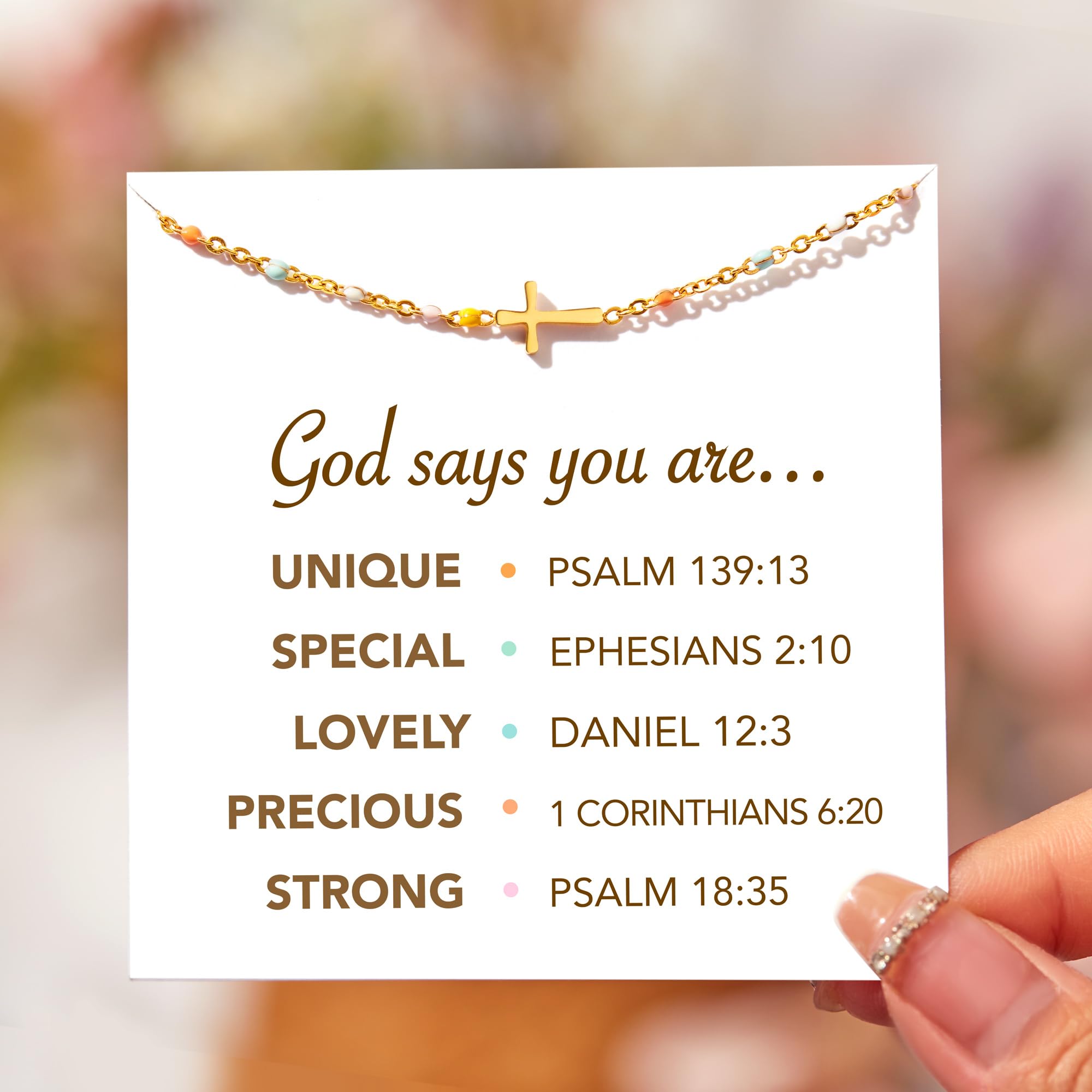STORYJEWELLERY Christian Cross Bracelet for Women - Religious Jewelry Gifts for Baptism, Confirmation & Easter - Inspirational Present for Sister, Daughter & Friend - Perfect for Church, Prayer & Daily Encouragement