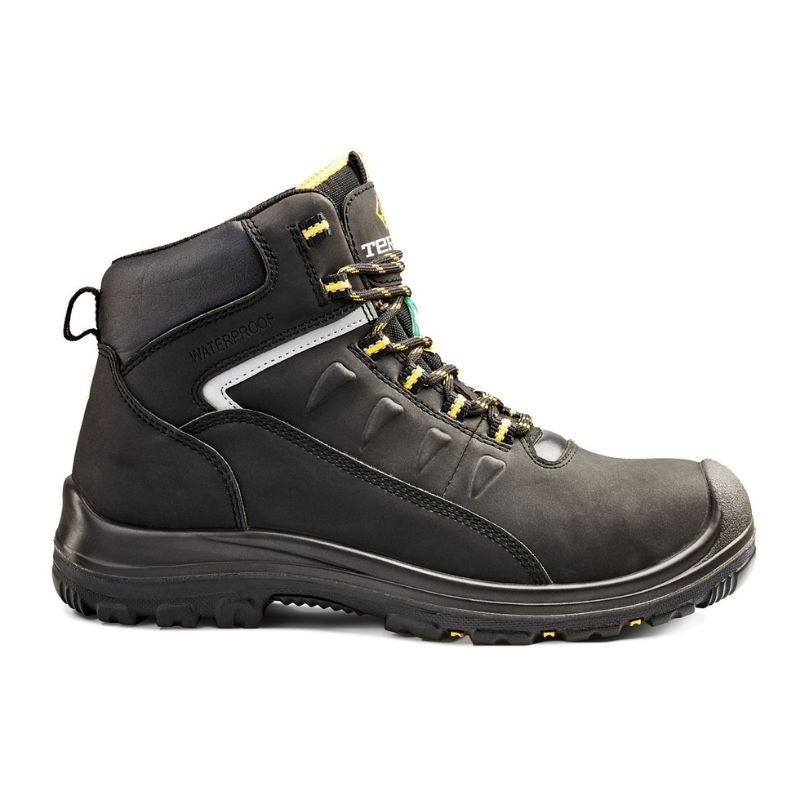 Terra Findlay SD Men's Size 6 Waterproof Composite Toe Work Boots - OSHA Approved Safety Shoes for Construction & Industrial Work (Black) - Perfect for Outdoor Jobs, Warehouse & Heavy Duty Labor