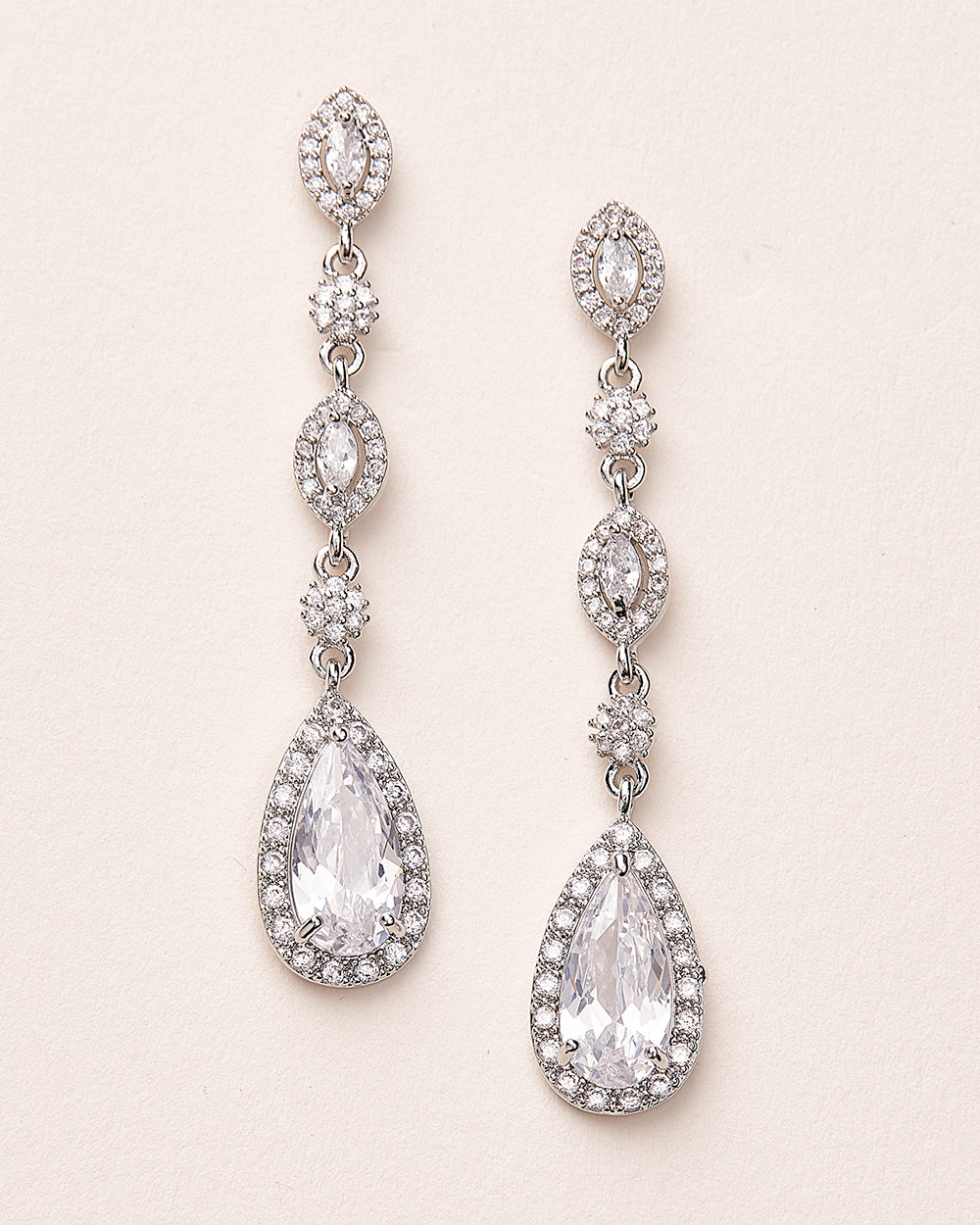 Amelia CZ Dangle Earrings - Elegant Cubic Zirconia Drop Earrings for Women | Perfect for Parties, Weddings & Date Nights