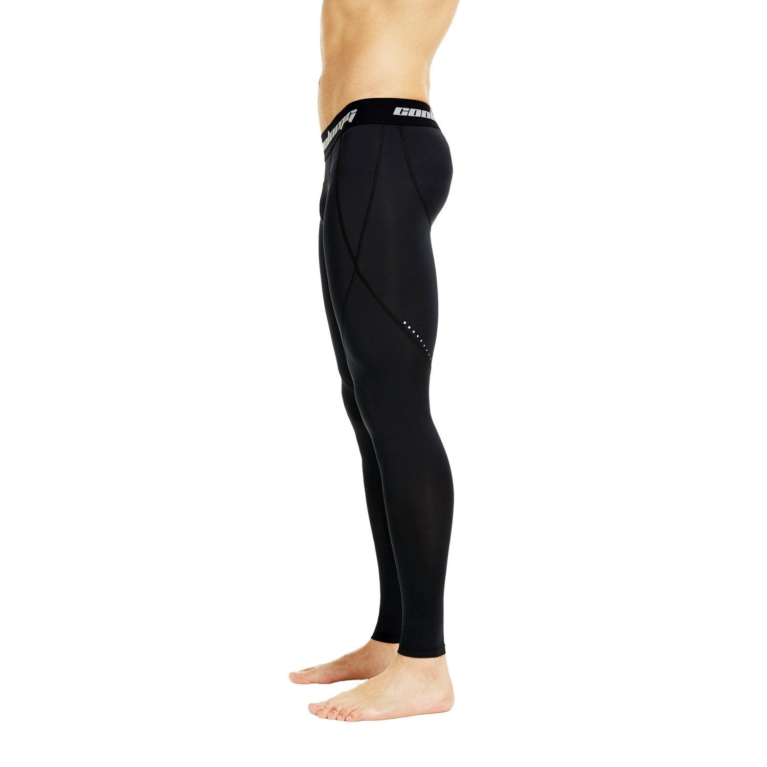 Black Compression Pants for Men & Women - High Performance Workout Tights SP509 - Ideal for Running, Gym, Yoga & Sports Recovery