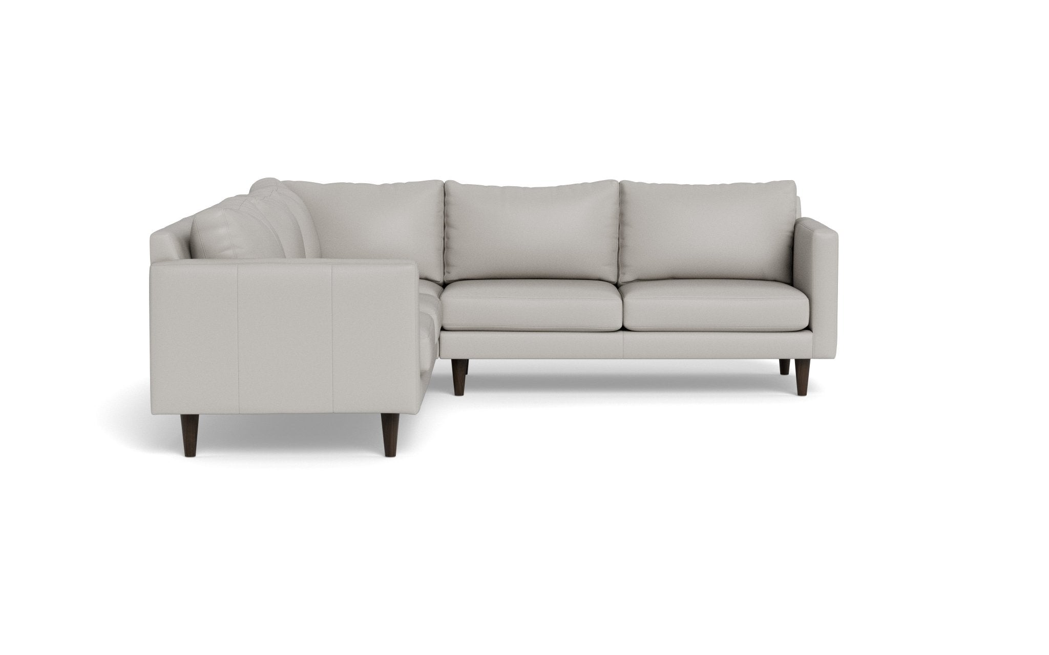 Wallace 102 Genuine Leather Corner Sectional Sofa - Modern Untufted Design for Living Room, Lounge & Home Theater Comfort